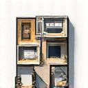 Icono de un plano de diseño de interiores.